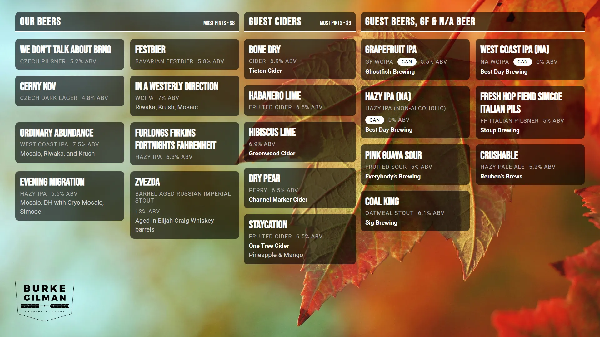 Personalize your menu
