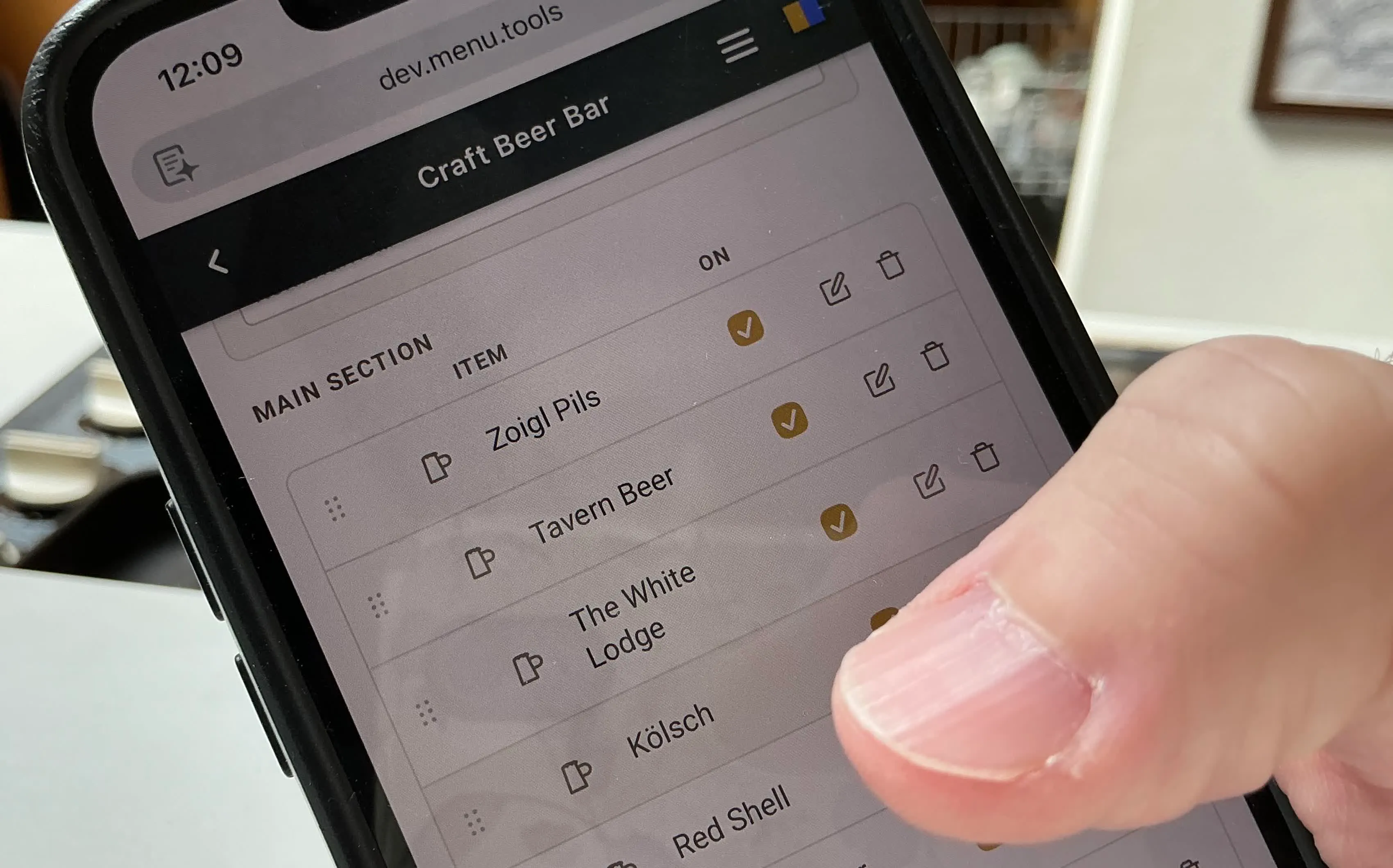 Toggle it off from your phone